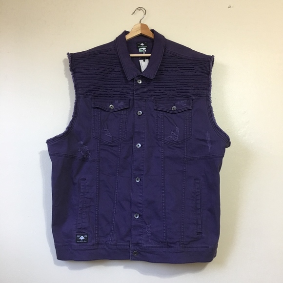 purple denim jacket men
